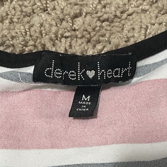 Derek Heart Dress Womens Medium Multicolor Striped Maxi Boho Summer Casual - Picture 2 of 7